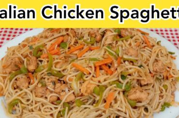Tasty Spaghetti Recipe | Homemade Italian Style | With Chicken and Vegetable | Easy & Tasty Recipes