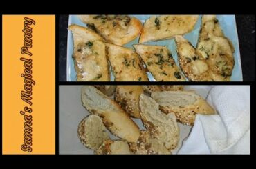 (Bread in Two Ways) Italian Bread & Garlic Bread recipe by samna's magical Pantry