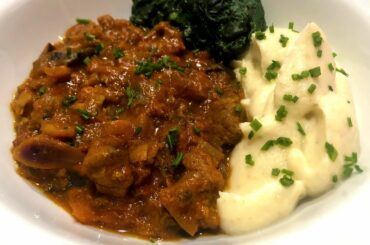 ITALIAN LAMB ABRUZZI + CELERIAC MASH + SPINACH - LEFTOVER MEAL #50