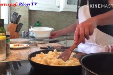 Pasta Orecchiette with Asparagus,Shrimp and Cashew Nuts! (Italian Recipe)
