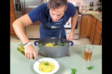 Neapolitan Style. Pasta and Potatoes. Easy Recipe. Authentic Italian Dish