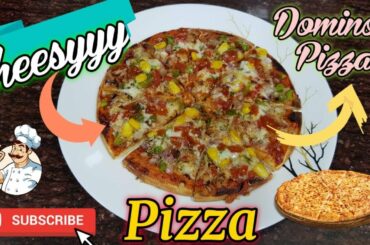 Domino's Veg. Pizza at Home | Cheesy Italian Dish | Homemade Recipe | #11