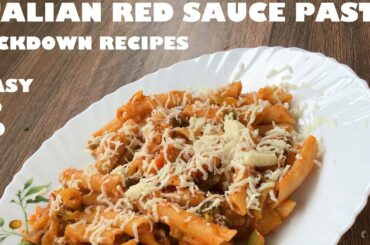 HOW TO MAKE RED SAUCE PASTA | AT HOME |RESTAURANT STYLE | ITALIAN CUISINE