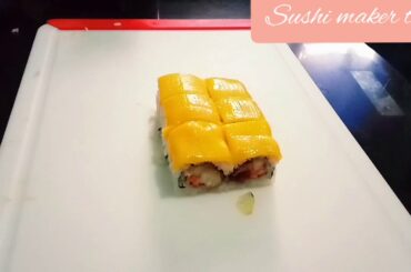 Special hawaiian sushi roll Italian style at home made