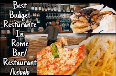 Best Budget Resturants In Rome Italy. Breakfast,lunch,Aperitivi(Travel vlog 9)