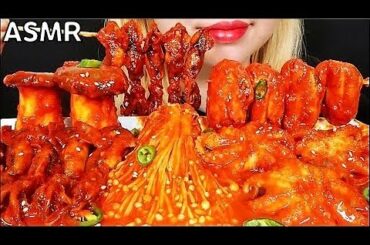 [ Piseth Official ]  Korean ASMR Mukbang Eating Noodles   Spicy Seafood Compilation