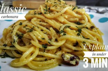 Quick Spaghetti Classic Carbonara in 3 min! [Simplified Version] | Faiz Cooks Everything