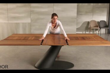 Extendable design table THOR by Ozzio Italia - space saving furniture