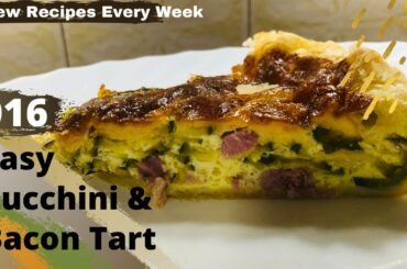 EASY ZUCCHINI AND BACON TART | divinely cooked | episode 16