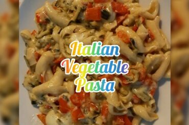 Mix vegetables White Sauce Italian Pasta recipe!!!