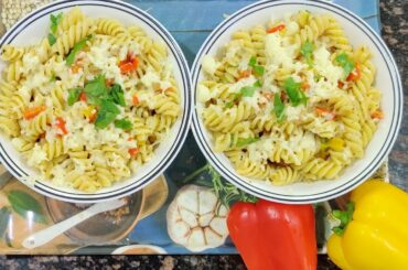 Cheesy Mayonaise Pasta | Manjuram's Cuisine | Easy Italian Recipe