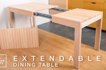 How to Make an Extendable Dining Table with Solid Maple // Tiny Apartment Build Ep.8