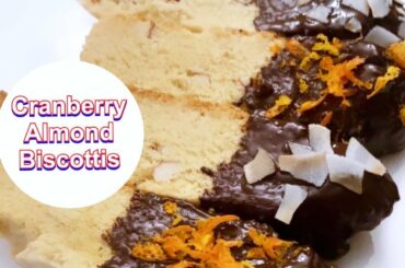 ITALIAN CRANBERRY ALMOND BISCOTTI RECIPE / Home Baking / Whole Wheat Recipe / Quick & Easy tutorial