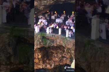 Restaurant in a cave in Italy