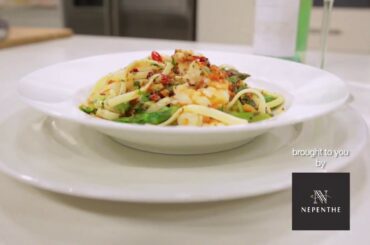 Lyndey Milan Cooking Lesson Prawn and Asparagus Linguine Video
