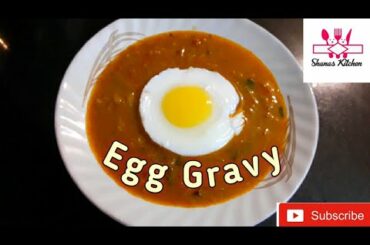 Egg gravy/ Italian way of cooking/ gravy with spot egg.