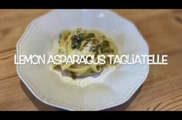 5 minute Pasta dish - Lemon Asparagus Tagliatelle