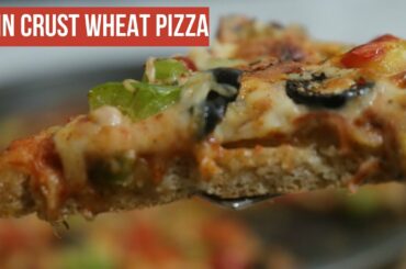 Thin Crust Pizza Recipe | Whole Wheat Flour Pizza | Veg Pizza Recipe | Food Darbar