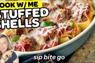 How To Make Italian Stuffed Shells With Ground Beef Filling [Cook With Me]