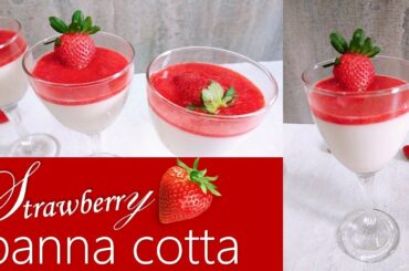 STRAWBERRY PANNA COTTA RECIPE | SUMMER DESSERT | ITALIAN DESSERT | BY SEASONING WITH SPICES