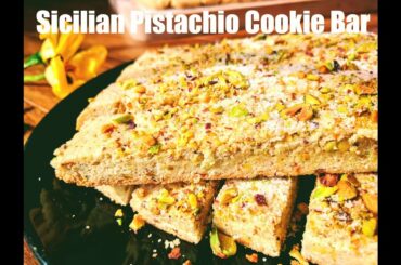 How to make EASY Sicilian Pistachio Cookie Bar | Dessert | Italian Food | Jiggy's Kitchen