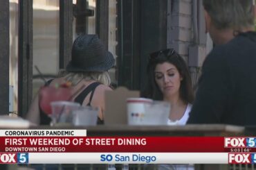 First Weekend Of Street Dining In Downtown