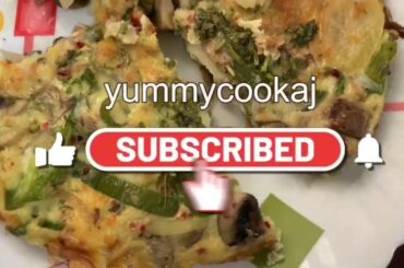 Frittata |Italian Egg Omlette with loaded veggies and cheese