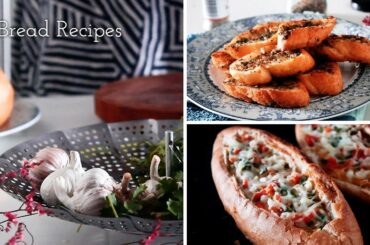 2 SIMPLE Bread Recipes || Egg Boats || Italian Garlic Bread