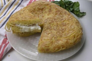 Fried Spaghetti, Neapolitan Original Recipe Italian Foodسباغيتي مقلية اول مرة تشوفها