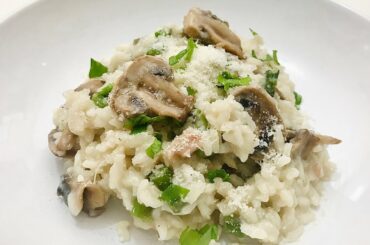 Risotto Mushrooms and Asparagus - Italian Recipe