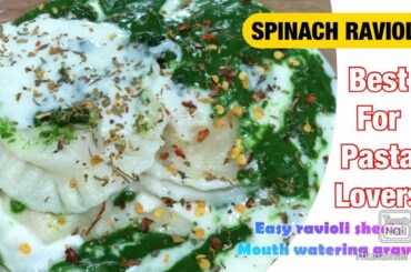 Spinach Ravioli recipe शानदार  इटेलीयन पास्ता, Home made Noodle,Cheese Pasta, Italian cuisine Kavita