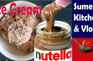 Nutella Ice Cream Recipe |How to make Nutella Ice Cream| Chocolate Ice Cream with Nutella|Urdu/Hindi