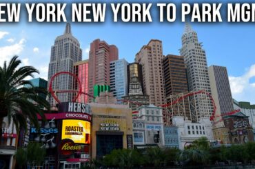 Walking From New York New York To Park MGM Las Vegas Strip