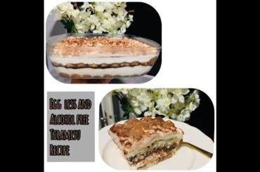 Easy italian tiramisu recipe/Alcohol free/eggs free.