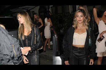 Sylvester Stallone’s Daughters Sistine, 22, & Scarlet, 18, Stun In Leather Outfits On Family Night O