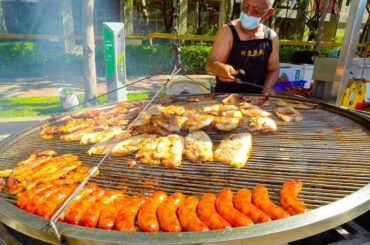 DRAGON BOAT FESTIVAL FOOD IN TAIWAN!! HUGE ABORIGINAL BBQ + ZONGZI (粽子) | Street Food in Tainan!