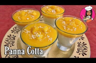 Mango Panna Cotta Italian Recipe (4 or 8 people)