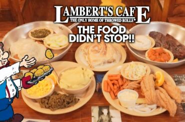 Lambert's Endless Homestyle Food Challenge w/ Throwed Rolls!!