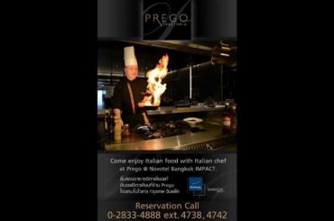 Come enjoy Italian food with Italian Chef at Prego Trattoria