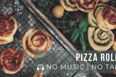 ASMR Cooking: Pizza Rolls | How to make Pizza Pinwheels | No Music | No Talk