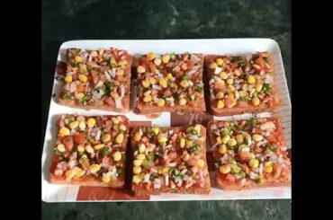 Cheese open sandwiches (with an Indian twist) no Italian seasoning or herbs or Oregano required😊