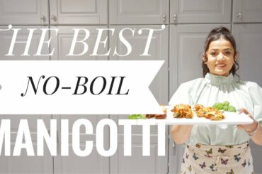 Spinach and Three Cheese Manicotti || No-Boil Manicotti || BEST ITALIAN FOOD