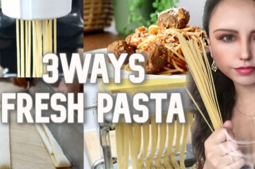 FRESH PASTA - How to Make Fresh pasta with/without Machine  Italy【etw recipe】
