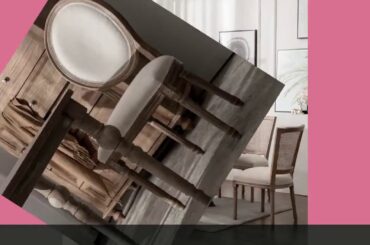 ✓American solid wood chair retro dining chair rattan net back bed and