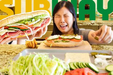i made subway + MUKBANG