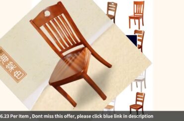☑All solid wood chair home restaurant Chinese modern simple backrest s