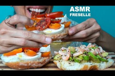 ASMR Italian food - FRESELLA CAPRESE + with AVOCADO and SHRIMPS - (eating sounds) 먹방 MUKBANG