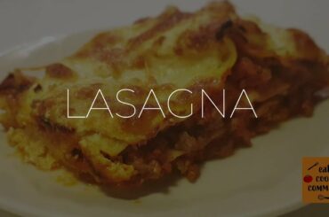 Traditional Italian Lasagna with ragù and ricotta