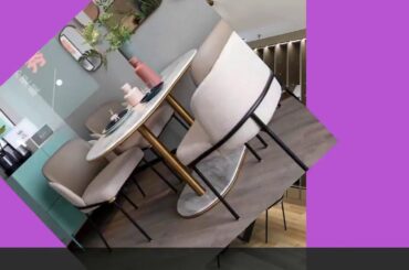 ☑Italian restaurant dining chair light luxury home dressing table leat