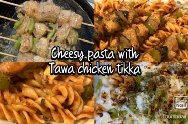 Chicken tikka with cheese  pasta bake( My cooking routine vlogs in italy )